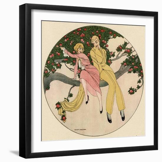 Couple in Tree 1914-Gerda Wegener-Framed Photographic Print