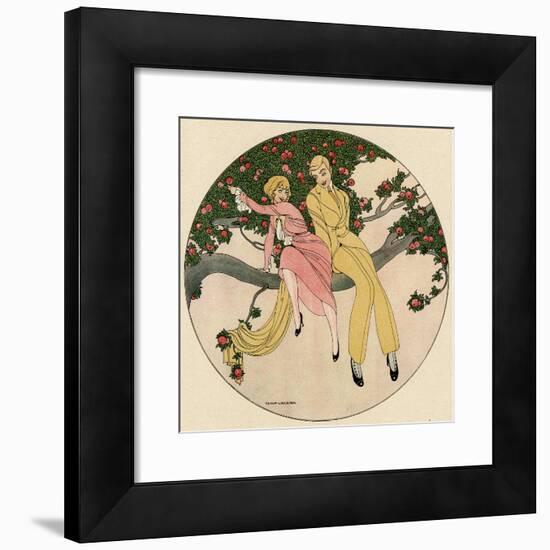 Couple in Tree 1914-Gerda Wegener-Framed Photographic Print