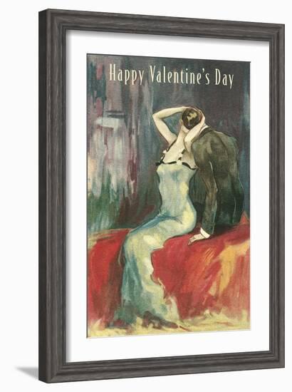 Couple Kissing on Bed-null-Framed Art Print