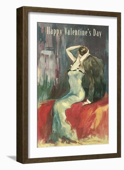 Couple Kissing on Bed-null-Framed Art Print