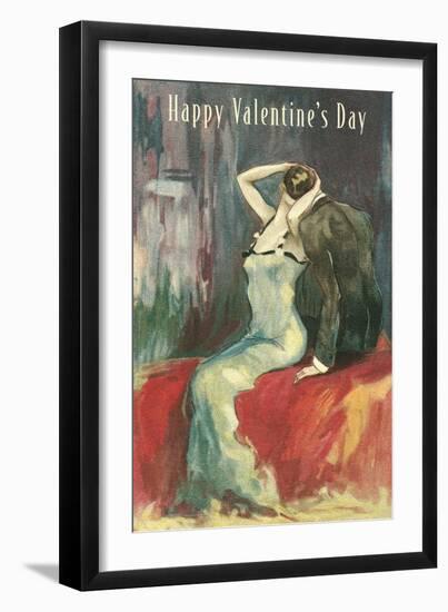 Couple Kissing on Bed-null-Framed Art Print