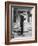 Couple Kissing on Front Porch-null-Framed Photo