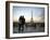 Couple Look Towards the Eiffel Tower, Paris, France, Europe-Andrew Mcconnell-Framed Photographic Print