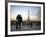 Couple Look Towards the Eiffel Tower, Paris, France, Europe-Andrew Mcconnell-Framed Photographic Print