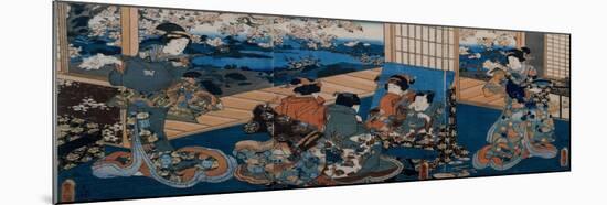 Couple Looking in Mirror-Utagawa Kunisada-Mounted Giclee Print