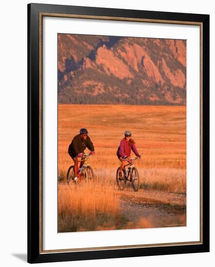 Couple Mountain Biking, CO-Chris Rogers-Framed Photographic Print