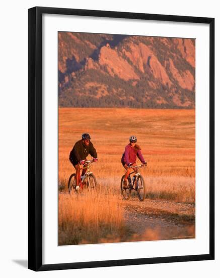 Couple Mountain Biking, CO-Chris Rogers-Framed Photographic Print