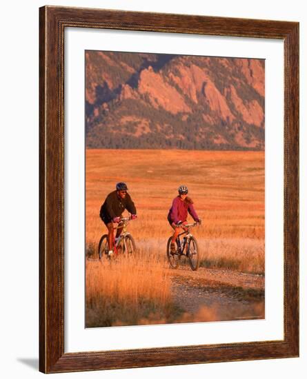 Couple Mountain Biking, CO-Chris Rogers-Framed Photographic Print