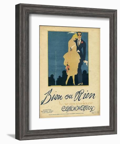 Couple, Music Sheet 1920-null-Framed Photographic Print