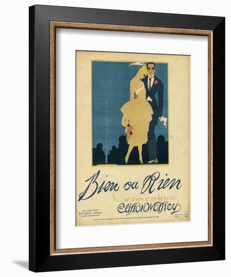 Couple, Music Sheet 1920-null-Framed Photographic Print