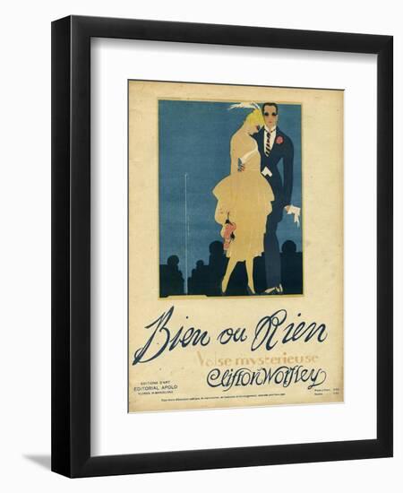 Couple, Music Sheet 1920-null-Framed Photographic Print