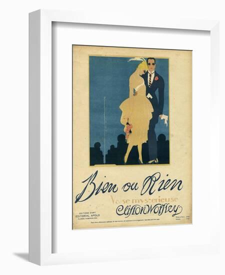 Couple, Music Sheet 1920-null-Framed Photographic Print