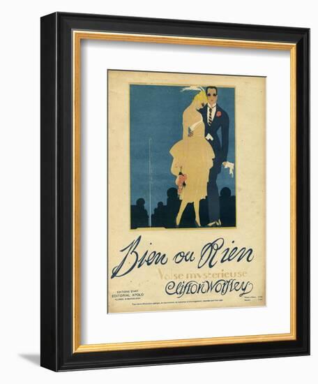 Couple, Music Sheet 1920-null-Framed Photographic Print