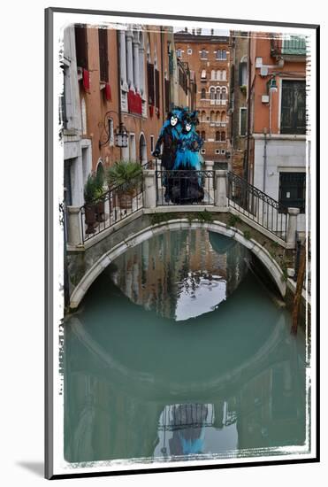 Couple on Bridge During Carnival, Venice, Italy-Darrell Gulin-Mounted Photographic Print