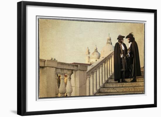 Couple on Bridge During Carnival, Venice, Italy-Darrell Gulin-Framed Photographic Print