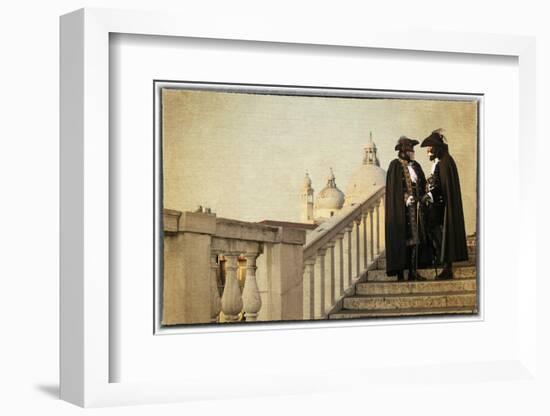 Couple on Bridge During Carnival, Venice, Italy-Darrell Gulin-Framed Photographic Print