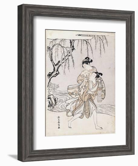 Couple on the Banks of the River-Suzuki Harunobu-Framed Giclee Print