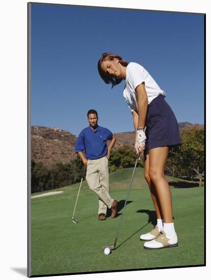 Couple on the Golf Cource-Chris Trotman-Mounted Photographic Print