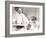 Couple Quarreling over Breakfast in Bed-null-Framed Photo