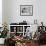 Couple Reading Newspaper at Breakfast Table-null-Framed Photo displayed on a wall