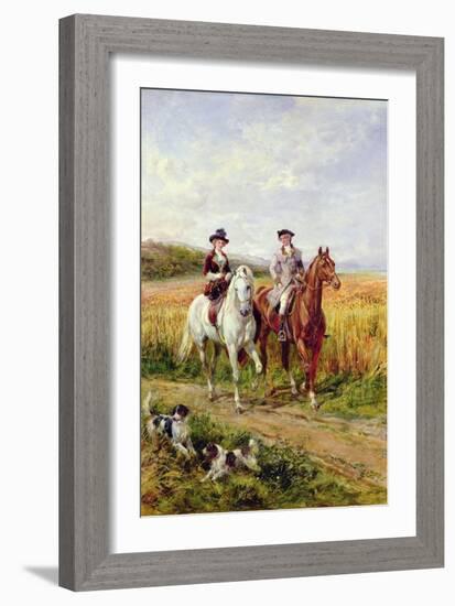 Couple Riding with their Dogs-Heywood Hardy-Framed Giclee Print