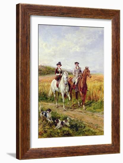 Couple Riding with their Dogs-Heywood Hardy-Framed Giclee Print