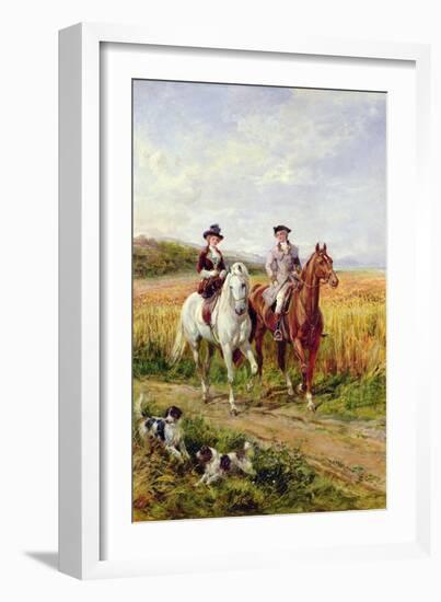 Couple Riding with their Dogs-Heywood Hardy-Framed Giclee Print