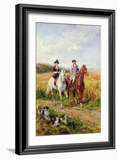 Couple Riding with their Dogs-Heywood Hardy-Framed Giclee Print