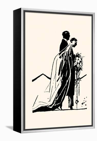 Couple Side by Side Moving Toward a Wedding Ceremony-Maxfield Parrish-Framed Stretched Canvas