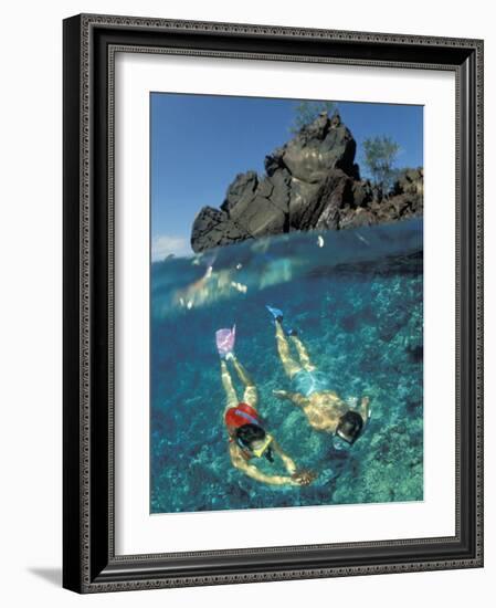 Couple Snorkeling-Amos Nachoum-Framed Photographic Print