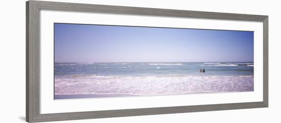 Couple Standing in Water on the Beach, Gulf of Mexico, Florida, USA-null-Framed Photographic Print