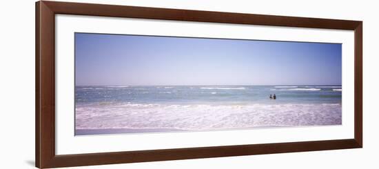 Couple Standing in Water on the Beach, Gulf of Mexico, Florida, USA-null-Framed Photographic Print