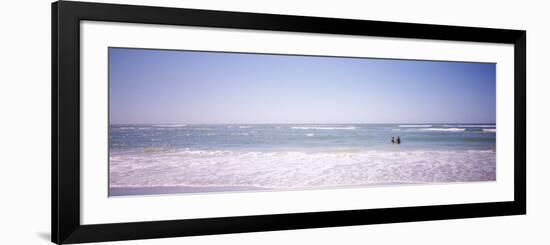 Couple Standing in Water on the Beach, Gulf of Mexico, Florida, USA-null-Framed Photographic Print