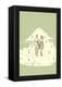 Couple Strolling on Cloud with Musical Notes-null-Framed Premier Image Canvas