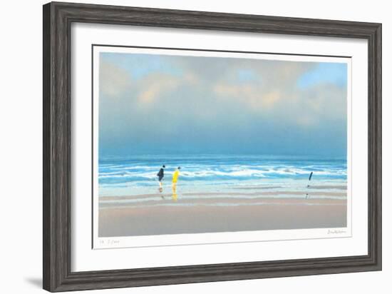 Couple sur la plage-Pierre Doutreleau-Framed Collectable Print