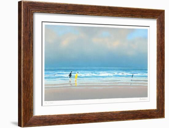 Couple sur la plage-Pierre Doutreleau-Framed Collectable Print