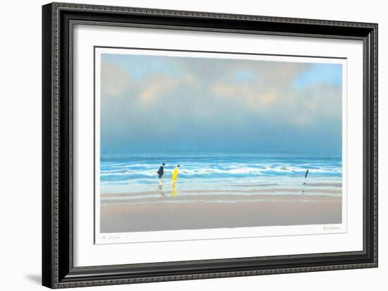 Couple sur la plage-Pierre Doutreleau-Framed Collectable Print