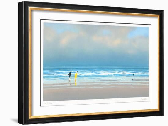 Couple sur la plage-Pierre Doutreleau-Framed Collectable Print