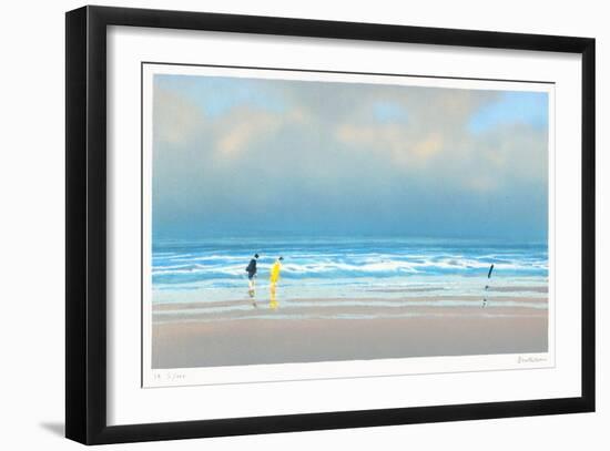 Couple sur la plage-Pierre Doutreleau-Framed Collectable Print