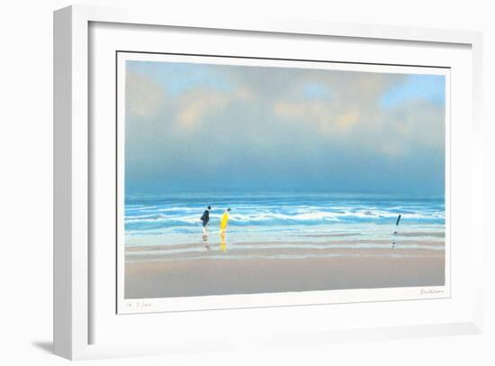 Couple sur la plage-Pierre Doutreleau-Framed Collectable Print