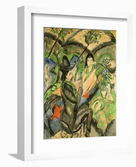 Couple under Japanese Umbrella, 1912-Ernst Ludwig Kirchner-Framed Giclee Print