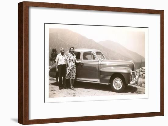 Couple Vacationing in the Forties-null-Framed Art Print