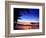 Couple Walking Along Beach at Sunset, Fiji-Peter Hendrie-Framed Photographic Print