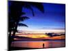 Couple Walking Along Beach at Sunset, Fiji-Peter Hendrie-Mounted Photographic Print
