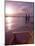 Couple Walking Along Beach at Sunset, Nassau, Bahamas, Caribbean-Greg Johnston-Mounted Photographic Print