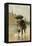 Couple Walking in the Rain on an English City Street, 1800s-null-Framed Premier Image Canvas