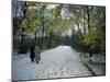 Couple Walking in the Snow in the Tiergarten, Berlin, Germany, Europe-Robert Francis-Mounted Photographic Print