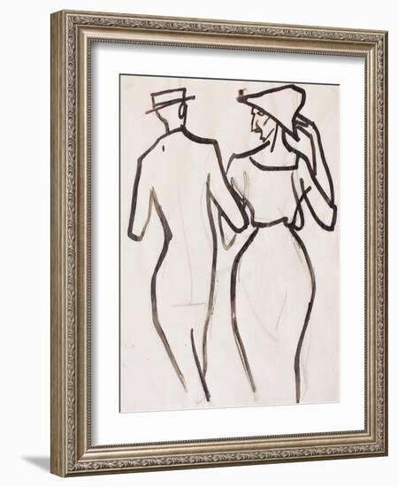 Couple Walking-Henri Gaudier-brzeska-Framed Giclee Print