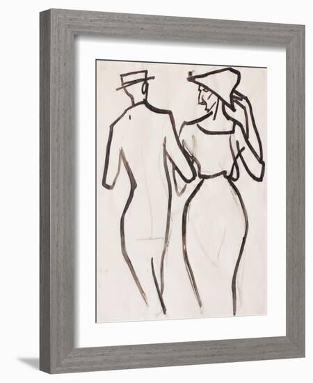 Couple Walking-Henri Gaudier-brzeska-Framed Giclee Print