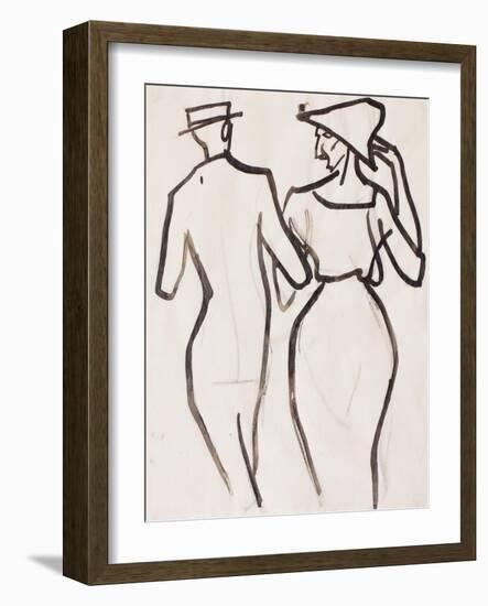 Couple Walking-Henri Gaudier-brzeska-Framed Giclee Print